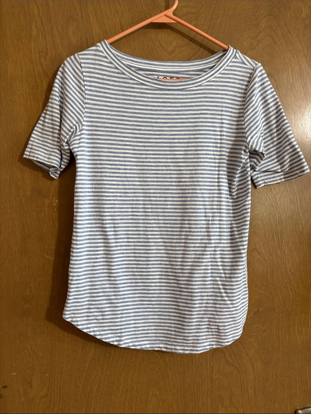 LOFT Striped Vintage Soft Tee in Blue & White